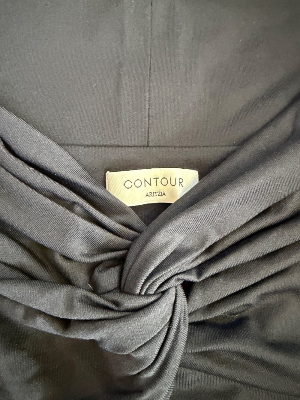 Aritzia Contour Twist Off-Shoulder Top Black Size M - Picture 4 of 6